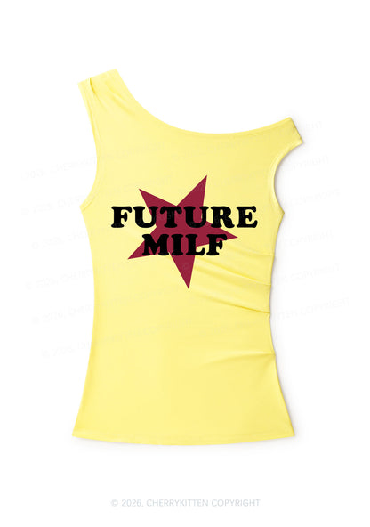 Future Mxxf Y2K Off Shoulder Tank Top Cherrykitten