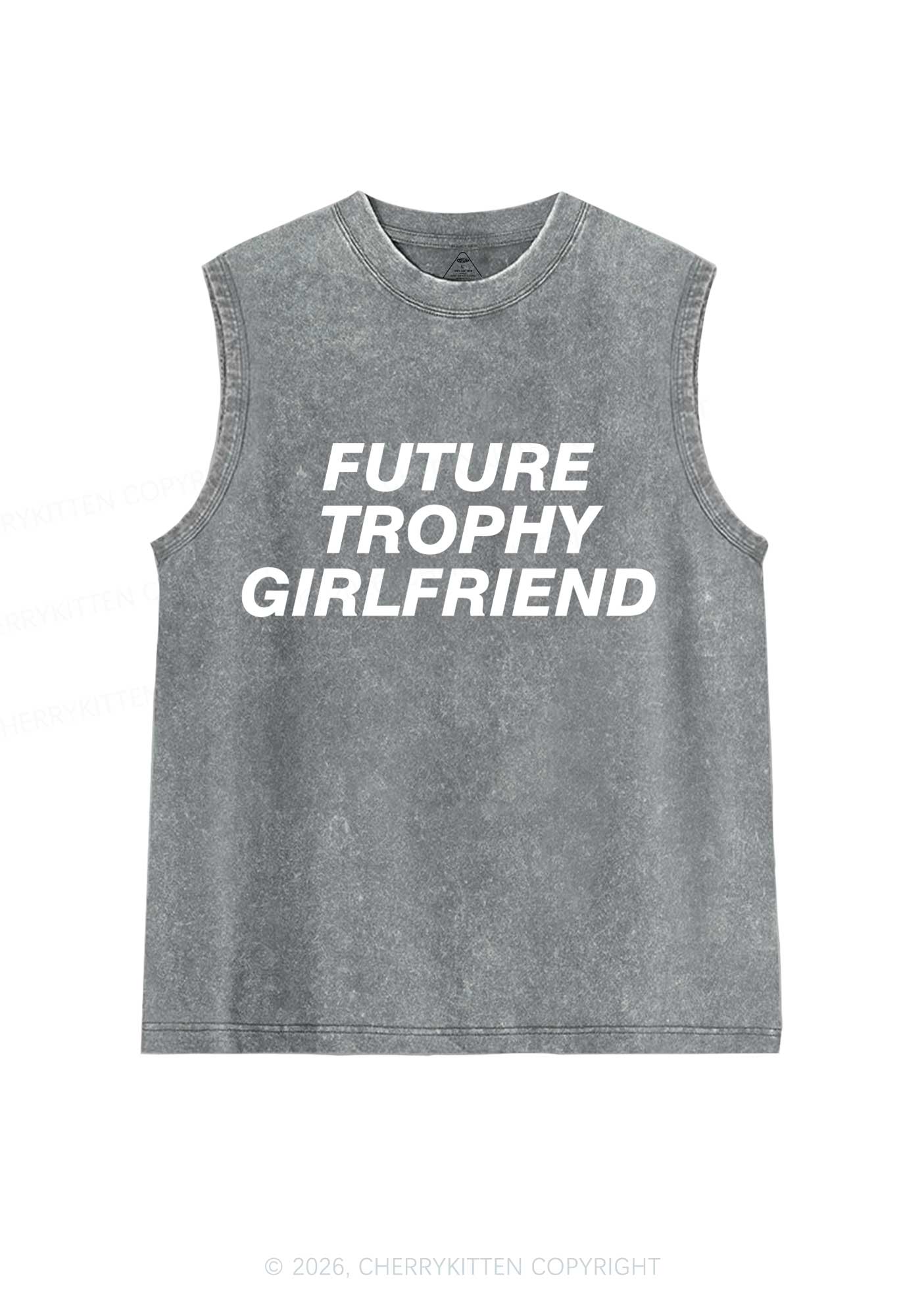 Future Trophy Girlfriend Y2K Washed Muscle Tank Cherrykitten