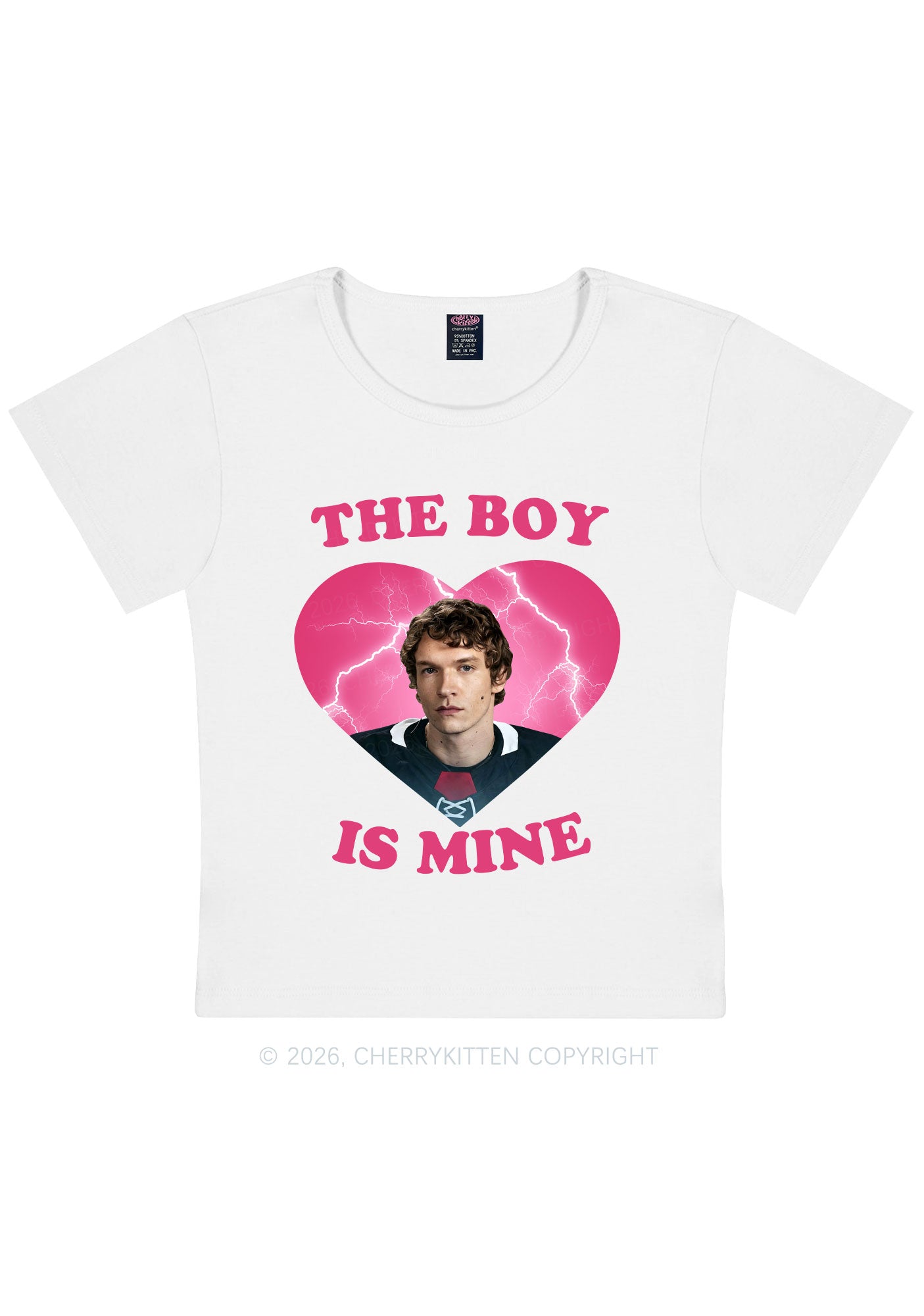 The Boy Is Mine CS Y2K Baby Tee Cherrykitten