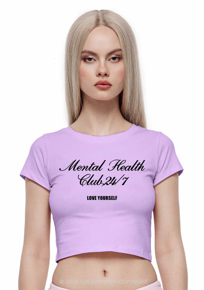 Mental Health Club Y2K Baby Tee Cherrykitten