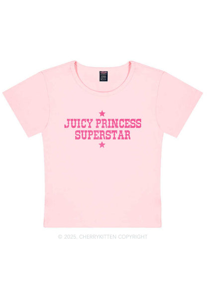 Juicy Princess Superstar Y2K Baby Tee Cherrykitten