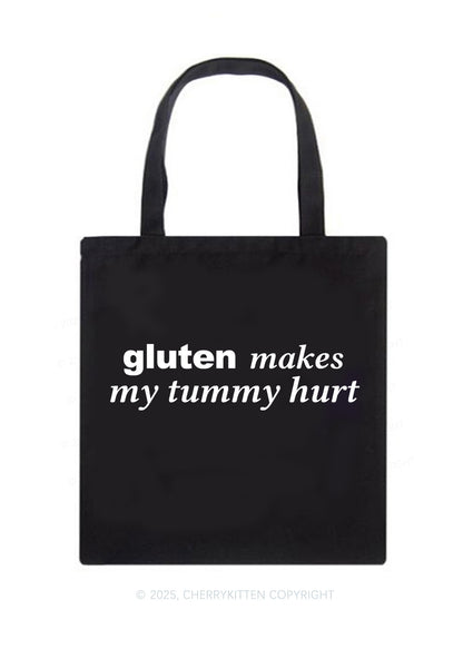 Gluten Makes Tummy Hurt Y2K Canvas Tote Bag Cherrykitten