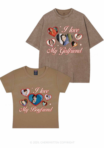 Custom Boyfriend Girlfriend Photos Y2K Valentine's Day Couple Shirt Cherrykitten