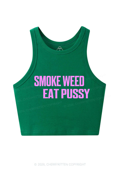 Smoke Wxxd Eat Puxxy Y2K Crop Tank Top Cherrykitten
