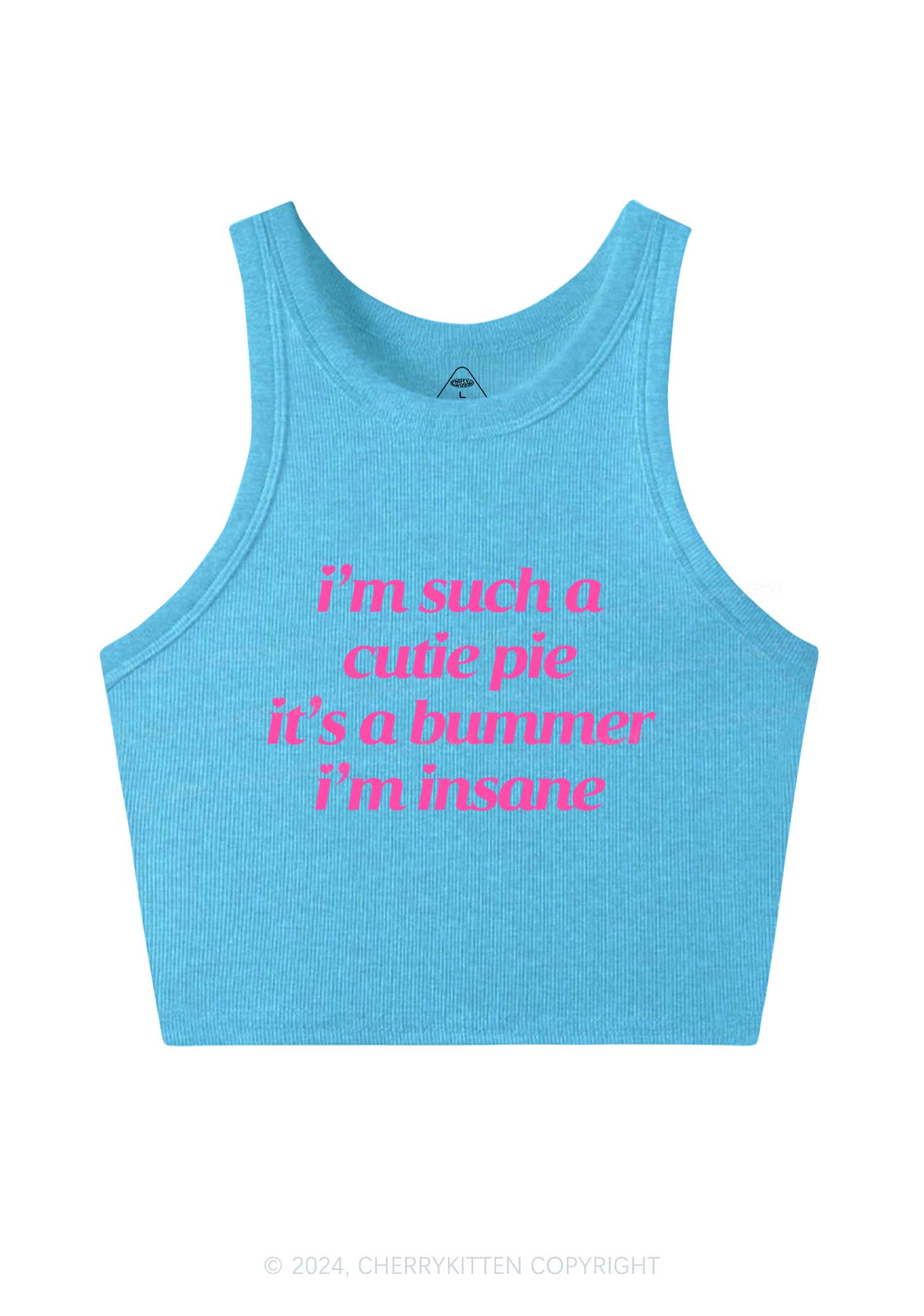 Such A Cutie Pie Y2K Crop Tank Top Cherrykitten
