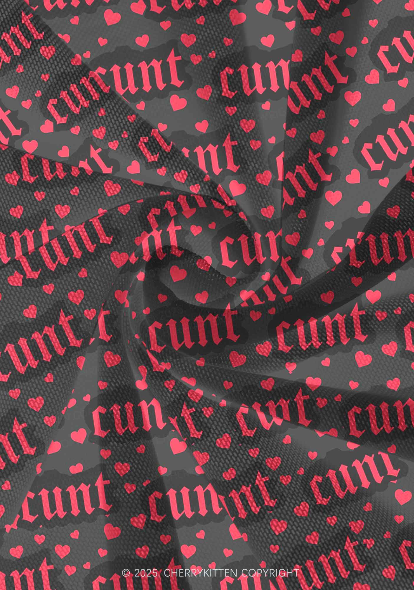 Red Hearts Cxxt Valentine's Day Y2K Print Mini Layered Skirt Cherrykitten
