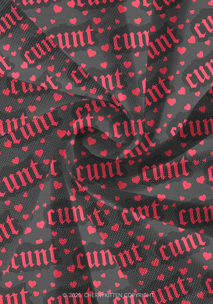 Red Hearts Cxxt Valentine's Day Y2K Print Mini Layered Skirt Cherrykitten
