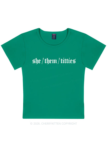 She Them Txtties Pride Y2K Baby Tee Cherrykitten
