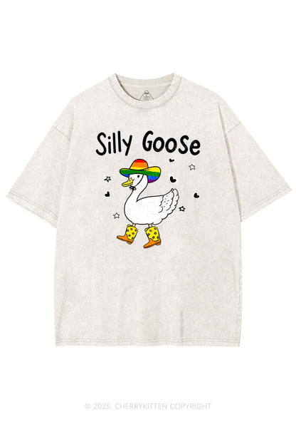 Silly Goose Pride Y2K Shirts Washed Tee Cherrykitten