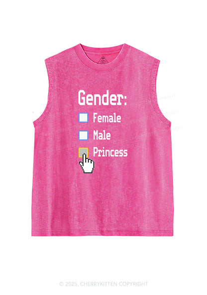 Gender Princess Pride Y2K Washed Muscle Tank Cherrykitten