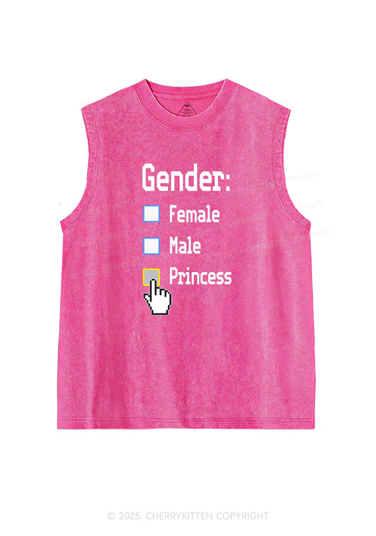 Gender Princess Pride Y2K Washed Muscle Tank Cherrykitten