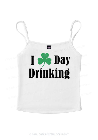 I Love Day Drinking St Patricks Y2K Spaghetti Strap Cami Cherrykitten