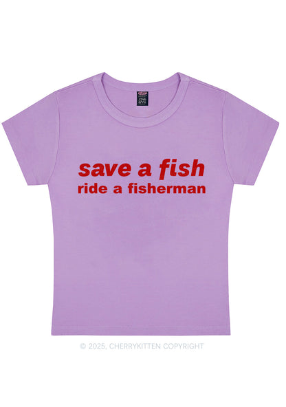 Save A Fish Y2K Baby Tee Cherrykitten