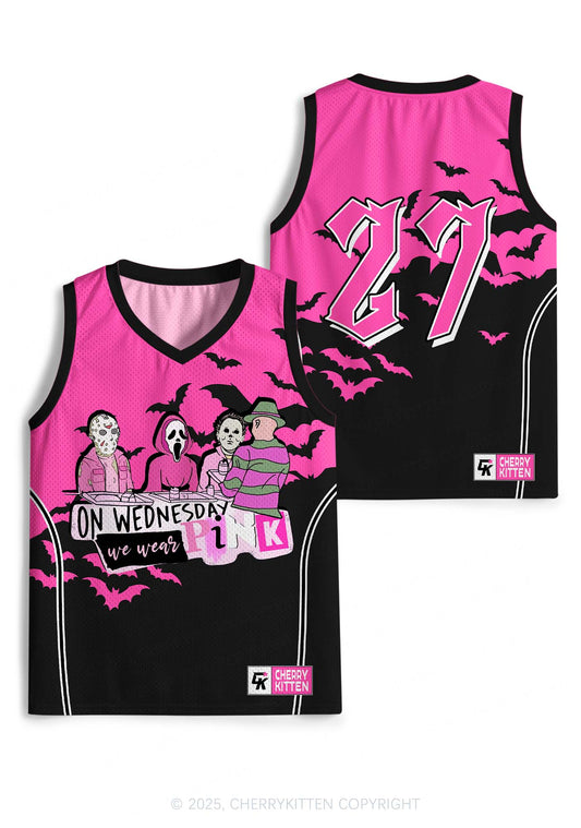 Halloween Custom We Wear Pink Y2K Sport Jersey Tank Cherrykitten