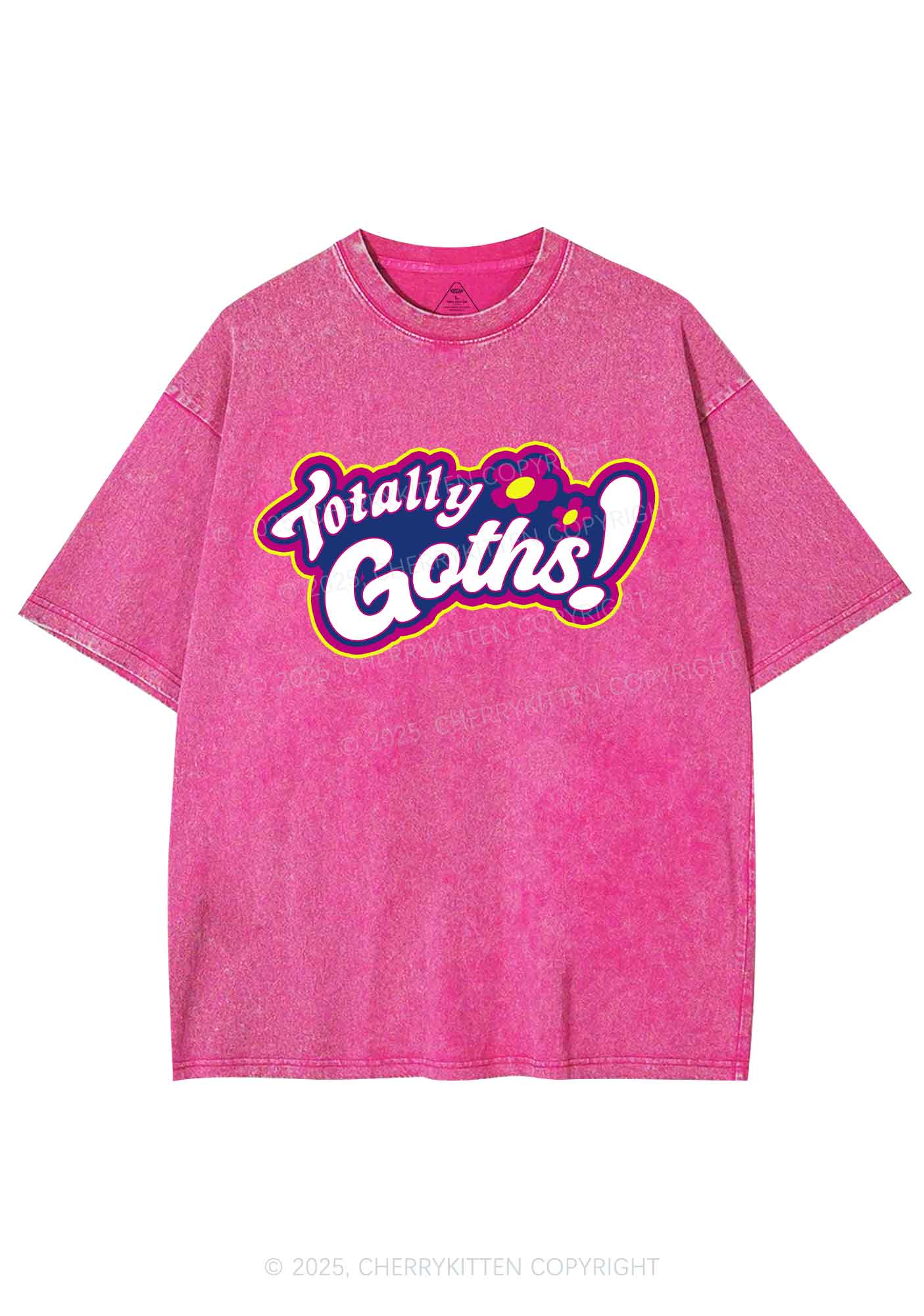 Totally Goths Y2K Shirts Washed Tee Cherrykitten