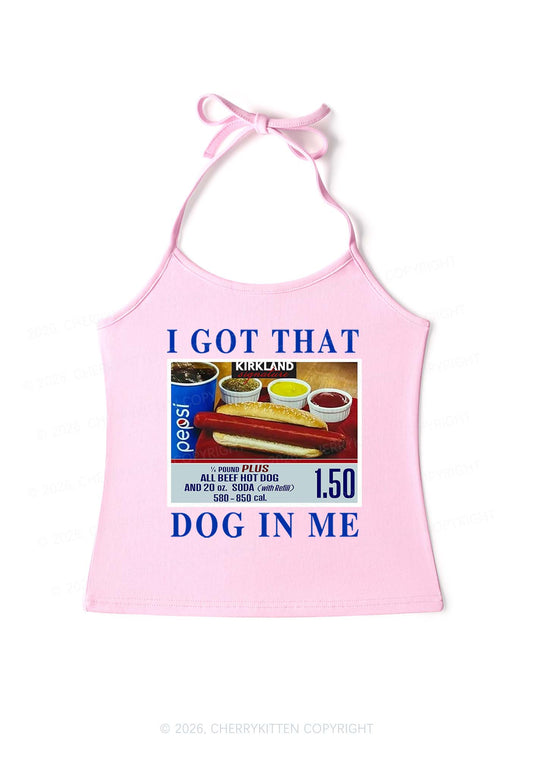 I Got That Hot Dog In Me Y2K Halter Neck Cami Cherrykitten