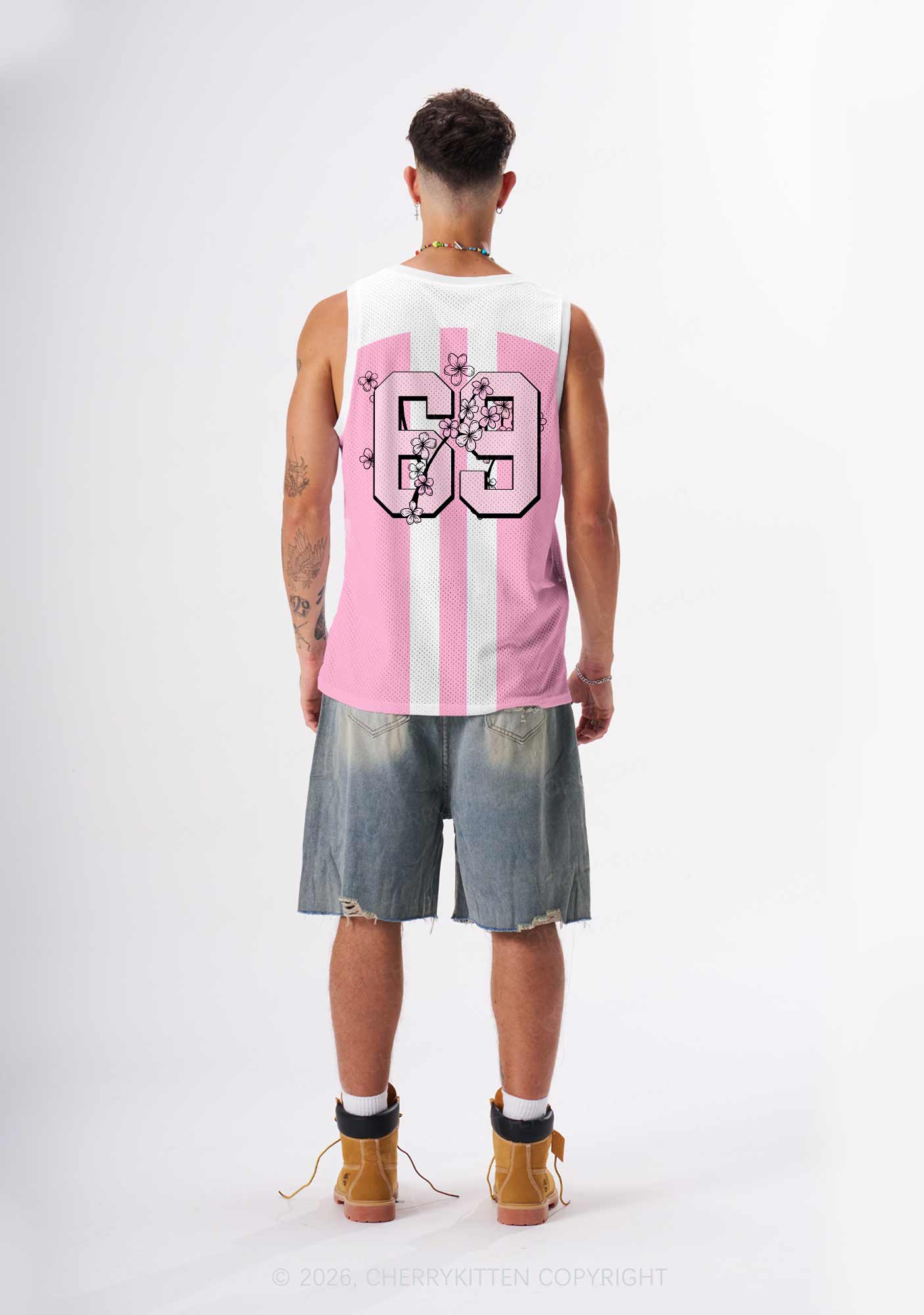 Sakura Alpha Male Unicorn Pride Y2K Sport Jersey Tank Cherrykitten