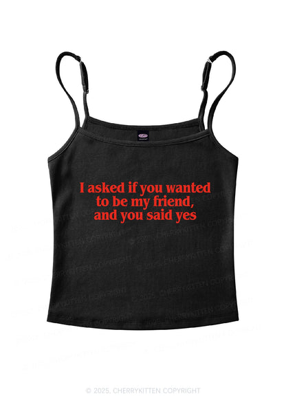 Be My Friend Y2K Spaghetti Strap Cami Cherrykitten