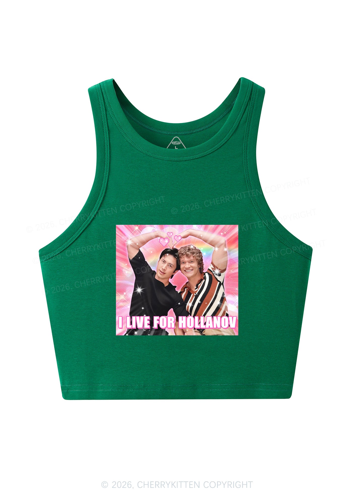 I Live For Hockey Duo HR Y2K Crop Tank Top Cherrykitten