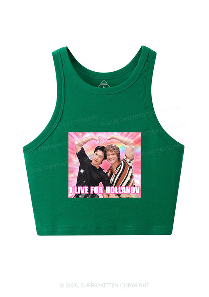 I Live For Hockey Duo HR Y2K Crop Tank Top Cherrykitten