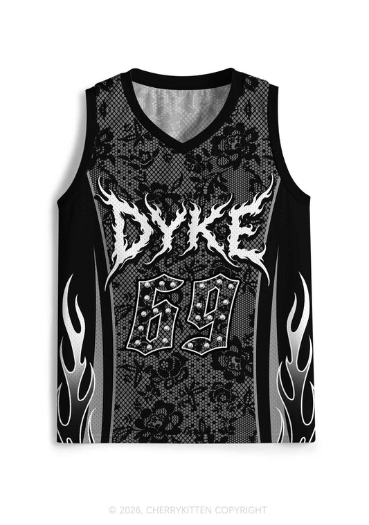 Punk Rivets Dyke Pride Y2K Sport Jersey Tank Cherrykitten