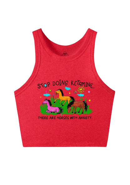 Stop Doing Kxxamine Y2K Crop Tank Top Cherrykitten