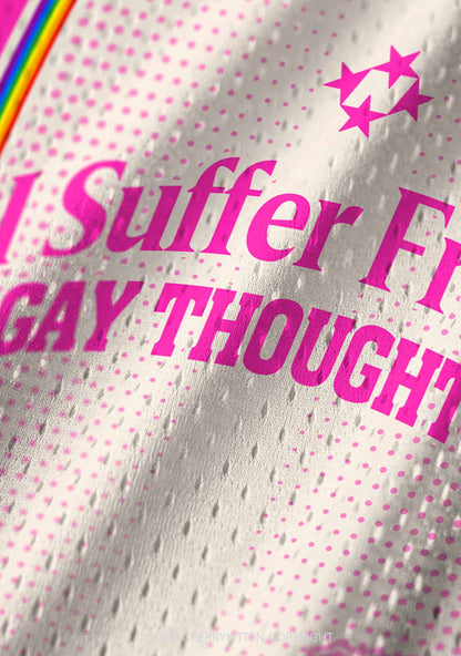 Hot Pink Dots Suffer From Gay Thoughts Pride Y2K Sport Jersey Tank Cherrykitten