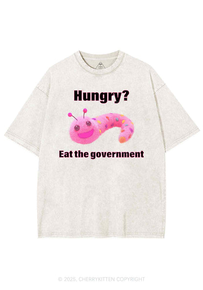 Eat The Government Y2K Shirts Washed Tee Cherrykitten