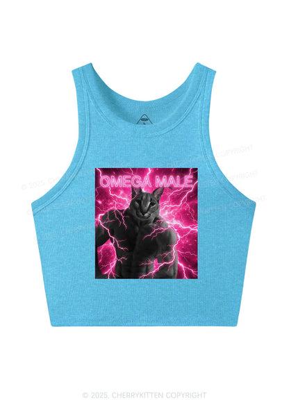 Omega Male Y2K Crop Tank Top Cherrykitten