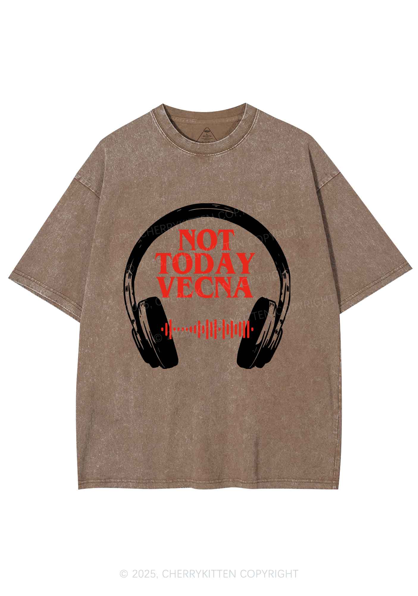 Custom Spotify Code Not Today Y2K Shirts Washed Tee Cherrykitten