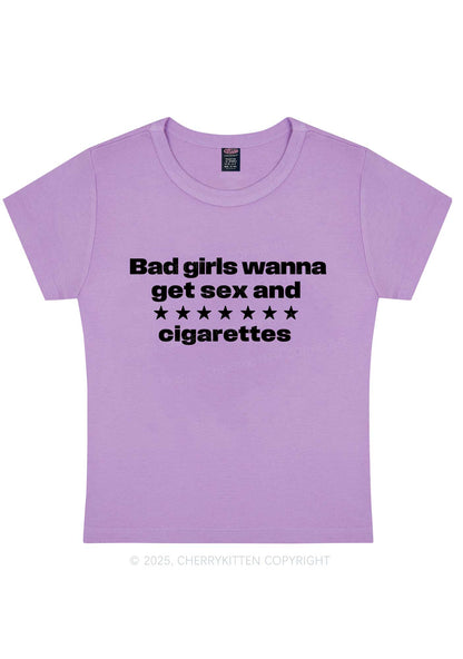 Wanna Sxx Cigarettes Y2K Baby Tee Cherrykitten