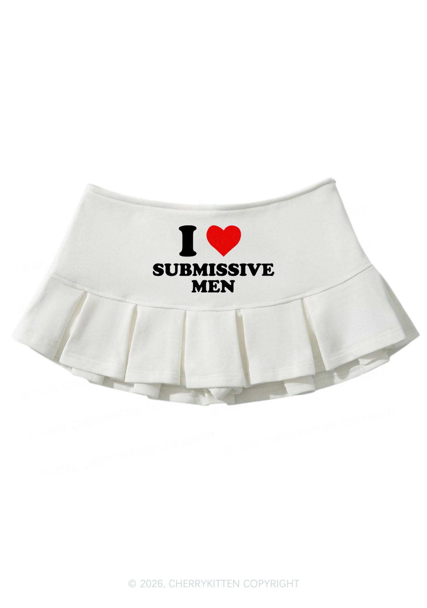 I Love S Men Y2K Mini Pleated Skirts Cherrykitten