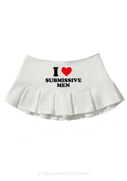 I Love S Men Y2K Mini Pleated Skirts Cherrykitten