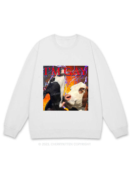 Gay Cow Play Y2K Sweatshirt Cherrykitten