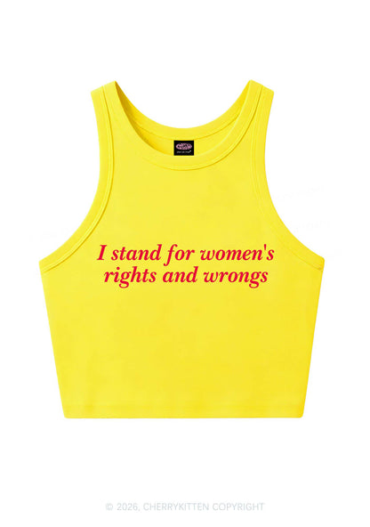 I Stand For Womens Rights Pride Y2K Crop Tank Top Cherrykitten