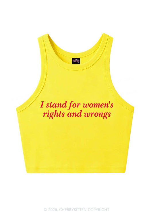 I Stand For Womens Rights Pride Y2K Crop Tank Top Cherrykitten