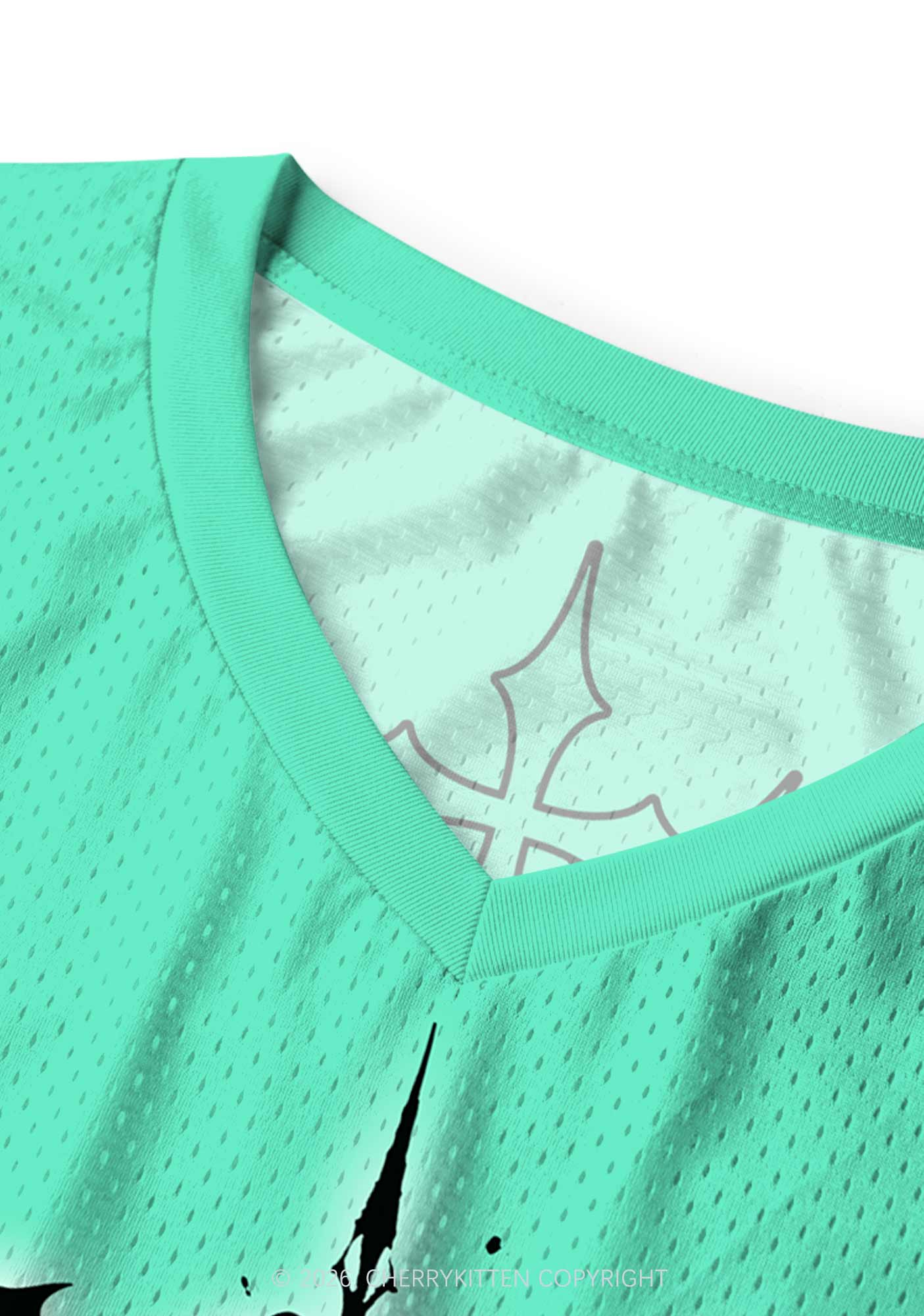 Mint Green Gothic Faggot Pride Y2K Sport Jersey Tank Cherrykitten