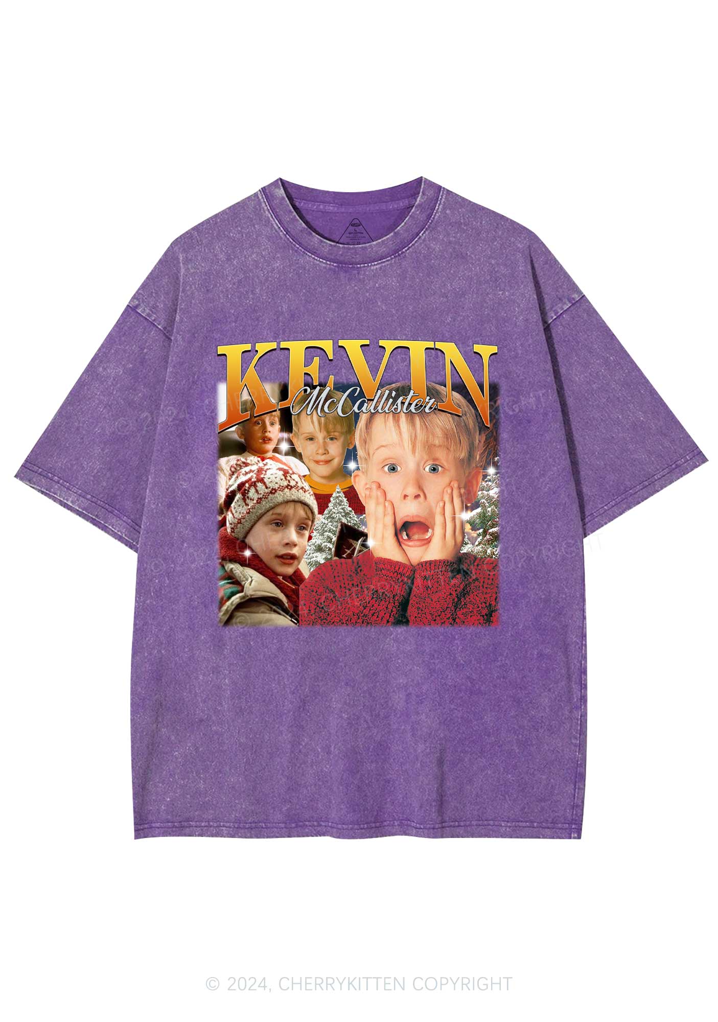 Christmas Kevin Alone Y2K Washed Tee Cherrykitten