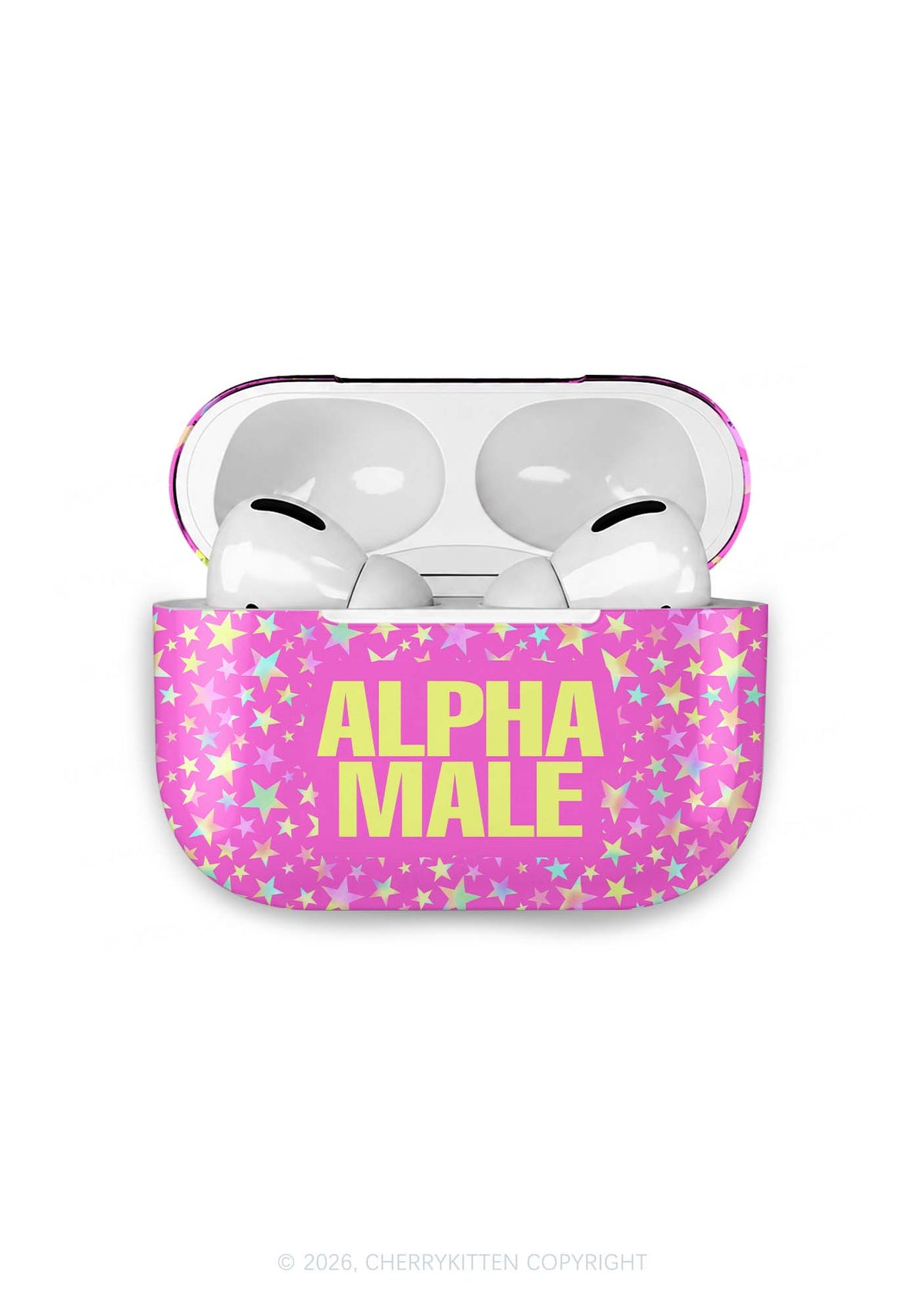 Hot Pink Alpha Male Pride Y2K Earphone Case Cherrykitten