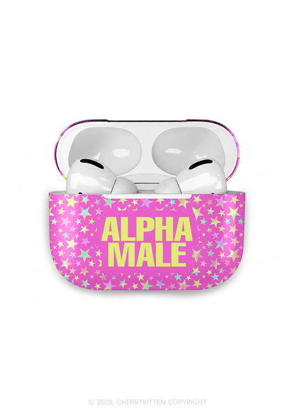 Hot Pink Alpha Male Pride Y2K Earphone Case Cherrykitten