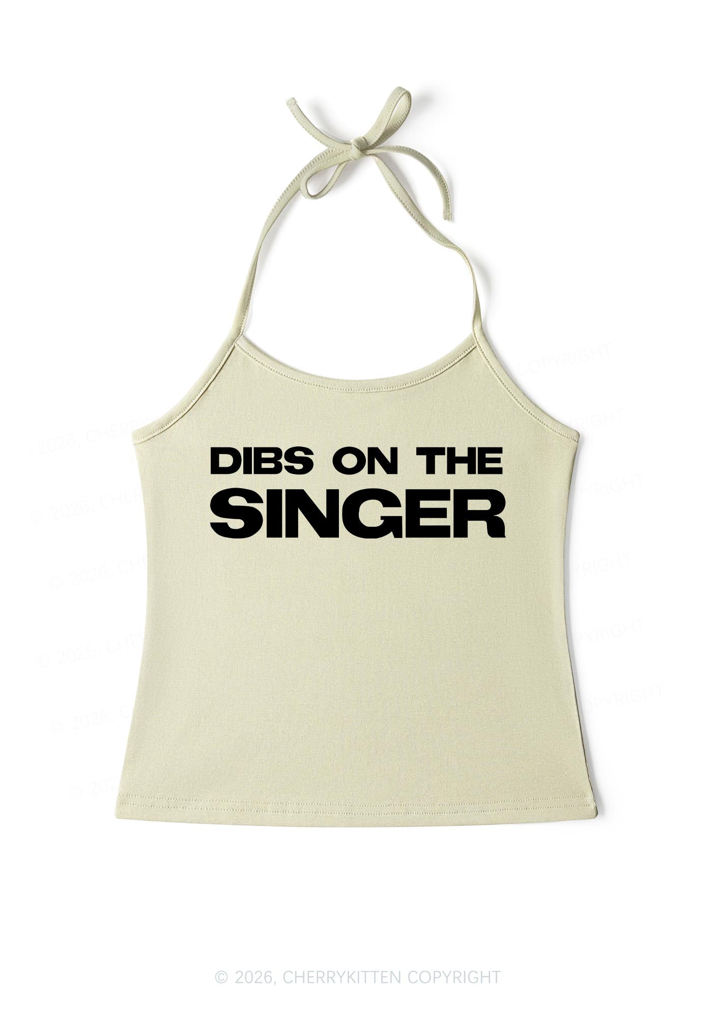 Dibs On The Singer Y2K Halter Neck Cami Cherrykitten