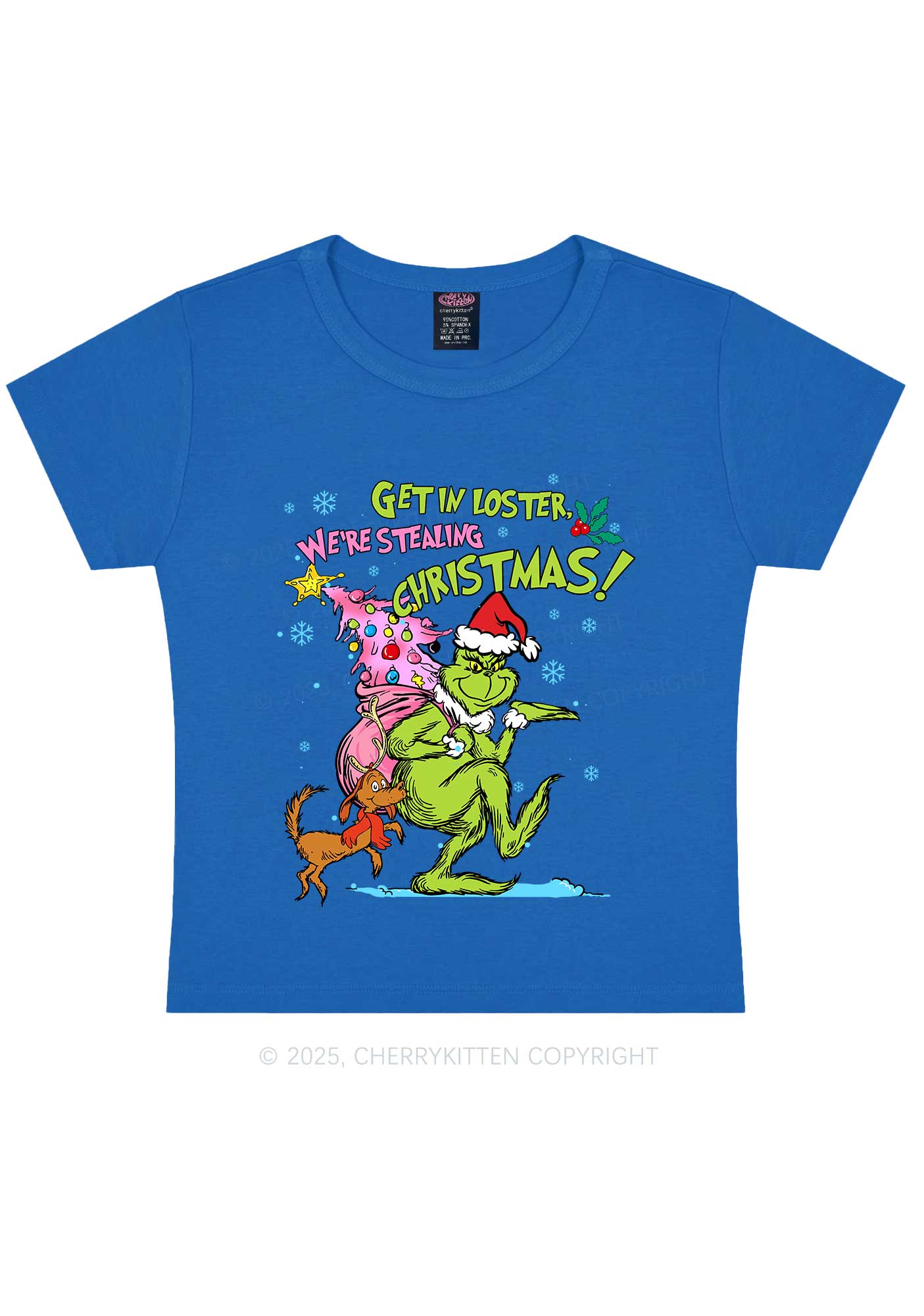 We Are Stealing Christmas Y2K Baby Tee Cherrykitten