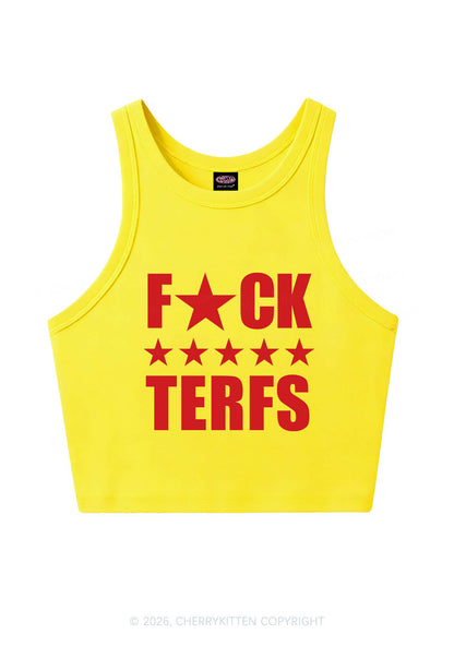 Fxxk Terfs Pride Y2K Crop Tank Top Cherrykitten