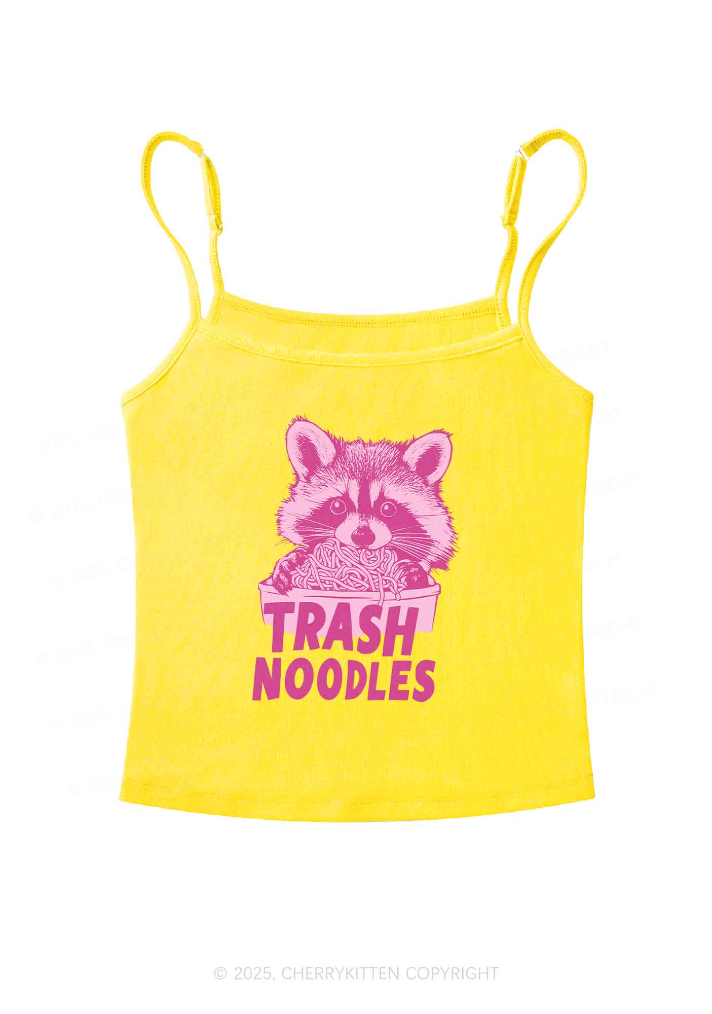 Raccoon Trash Noodles Y2K Spaghetti Strap Cami Cherrykitten