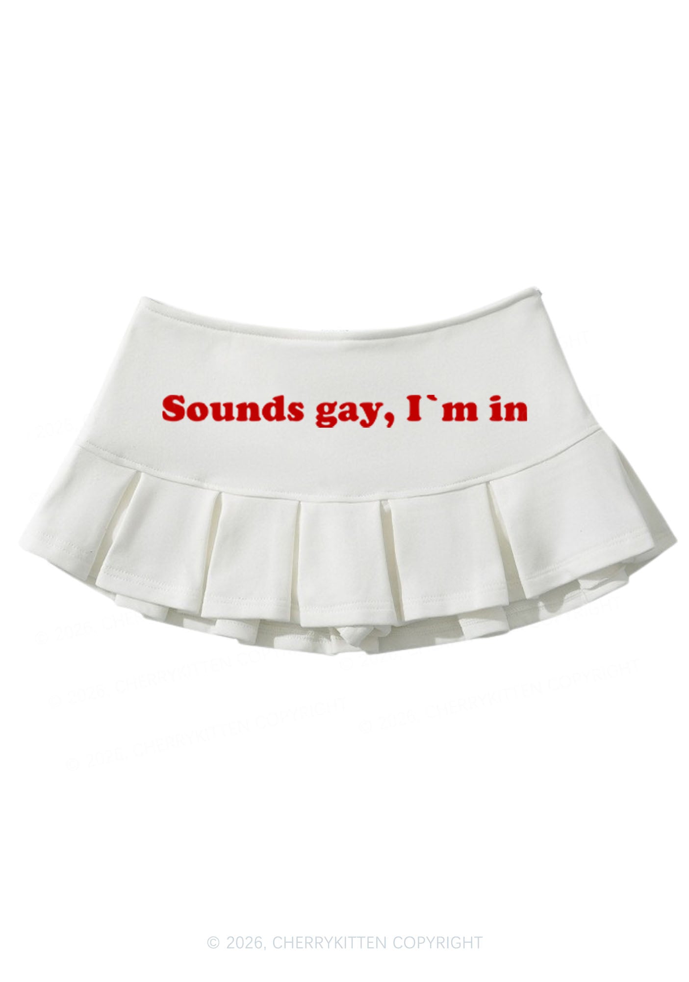 Sounds Gay Pride Y2K Mini Pleated Skirts Cherrykitten