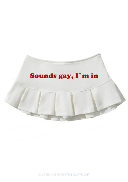 Sounds Gay Pride Y2K Mini Pleated Skirts Cherrykitten