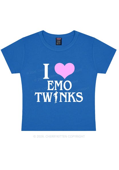 I Love Emo Twinks Pride Y2K Baby Tee Cherrykitten