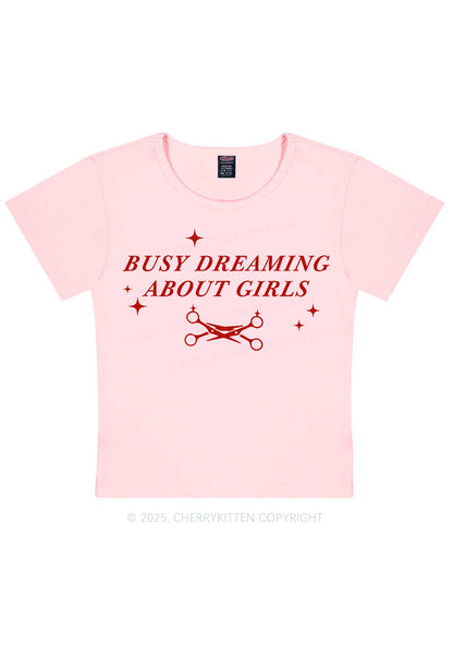 Busy Dreaming About Girls Pride Y2K Baby Tee Cherrykitten
