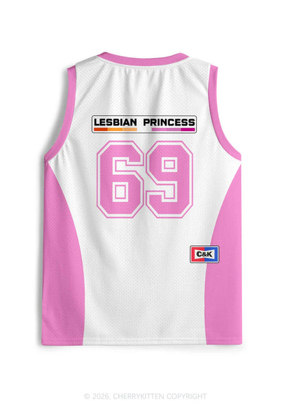 White Lesbian Princess Pride Y2K Sport Jersey Tank Cherrykitten