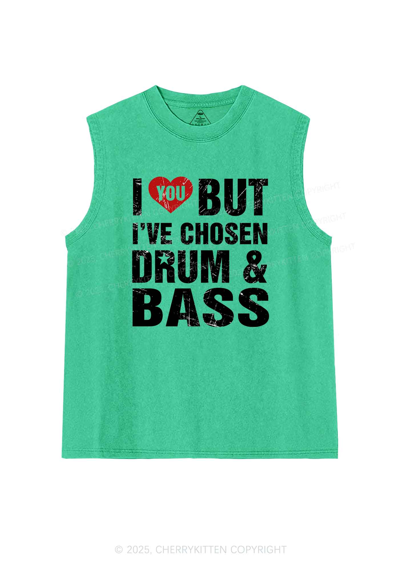 Chosen Drum And Bass Y2K Washed Muscle Tank Cherrykitten